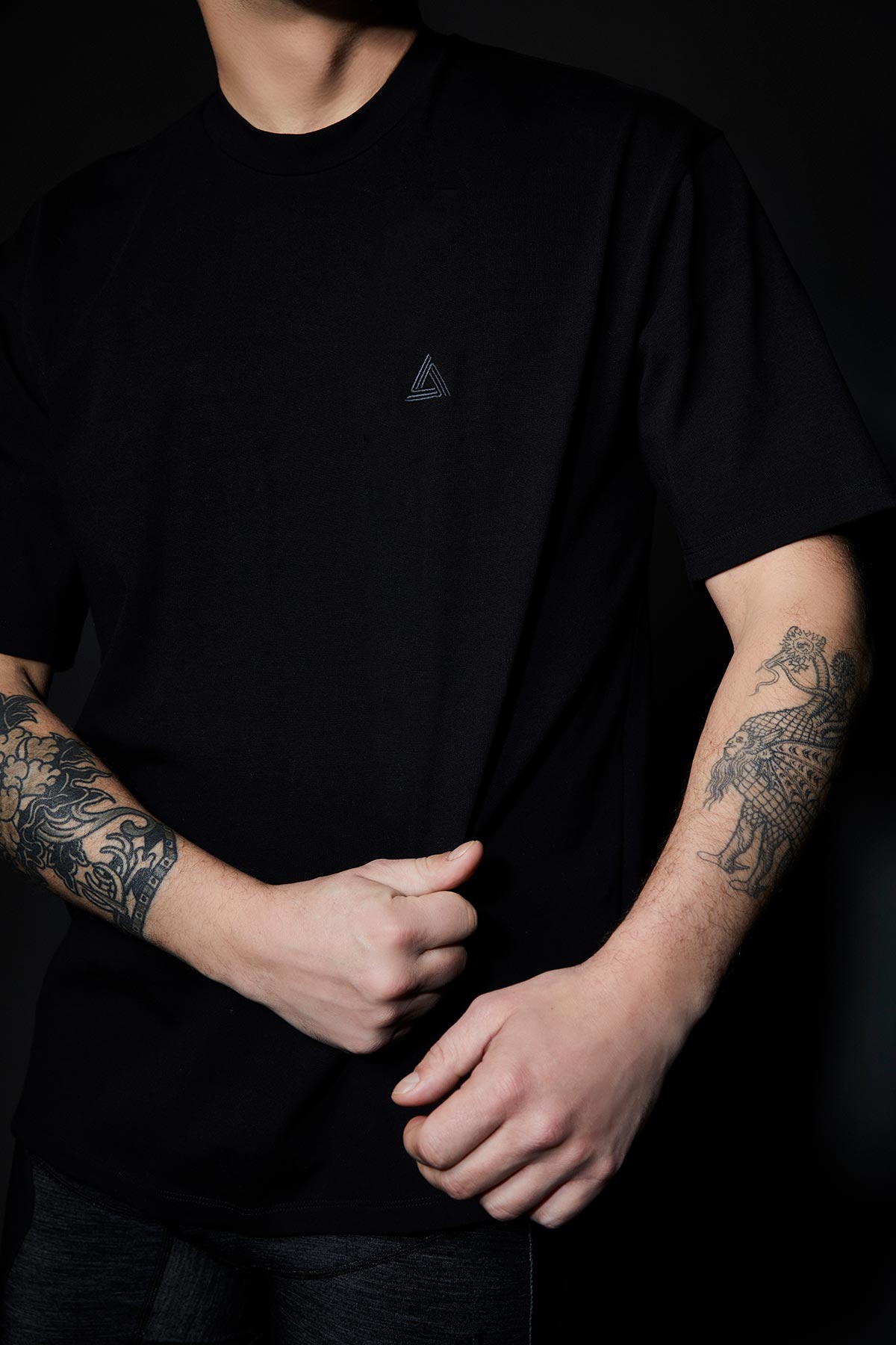 Crew Tee Embroidery Black - Audant