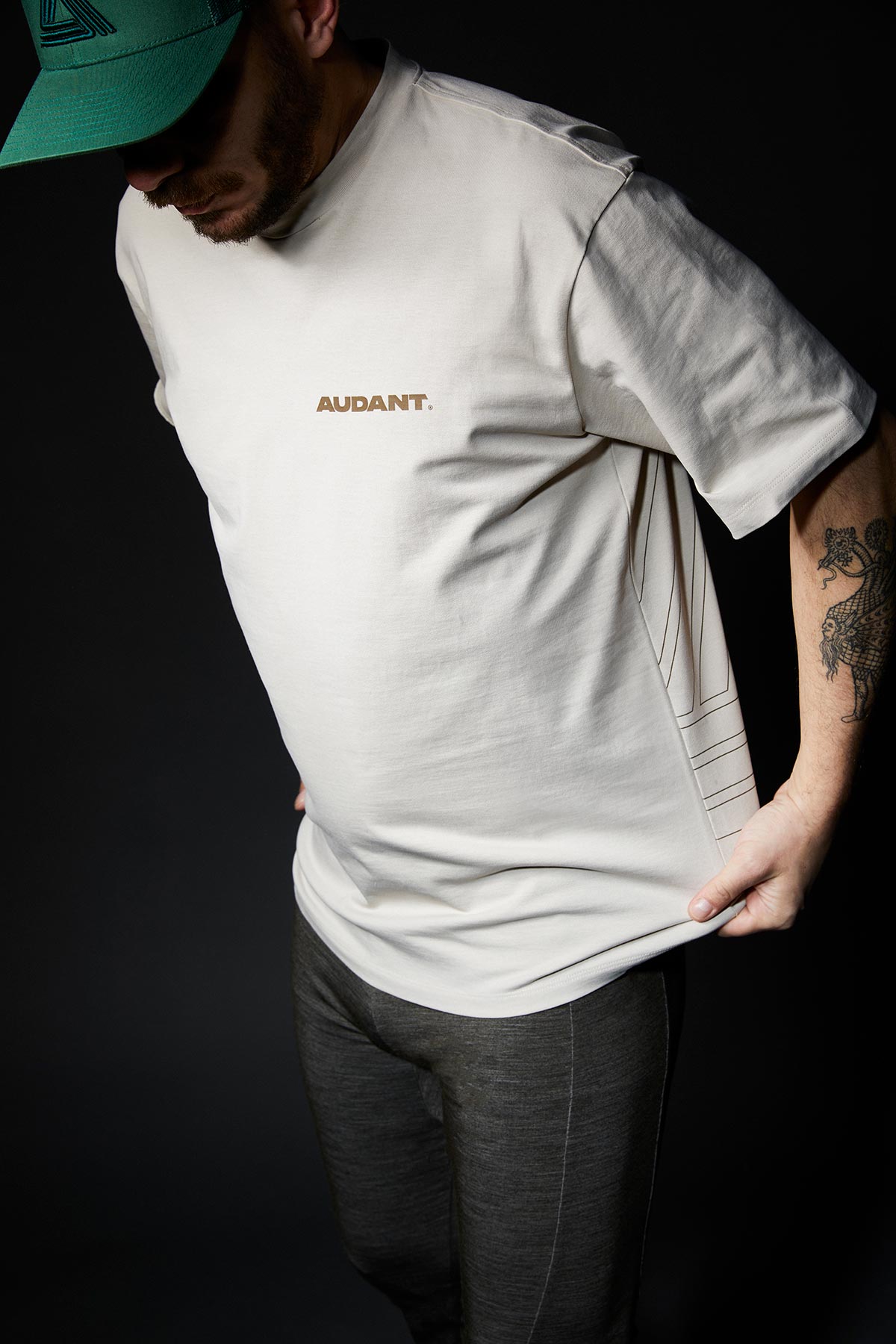 Crew Tee Printed Sand - Audant