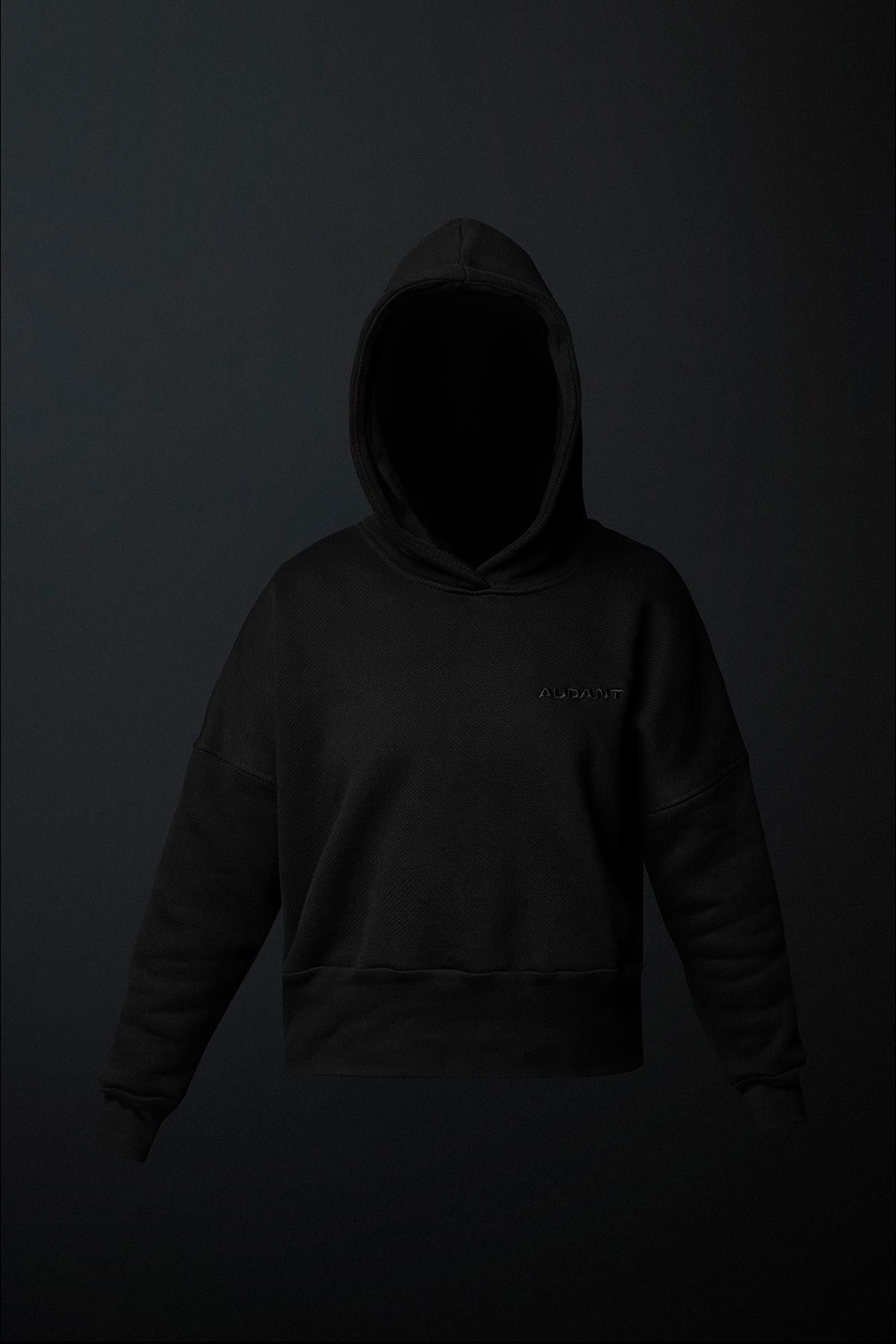 Hoody Fleece Woman Black -Audant