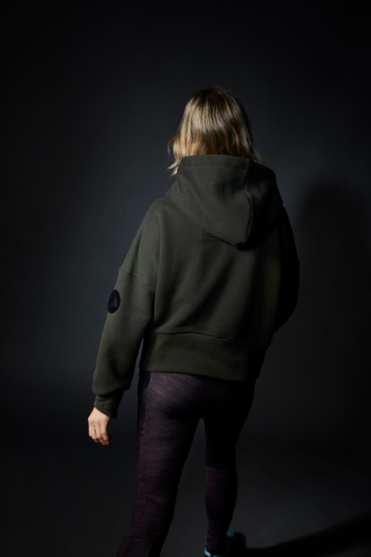 Hoody Fleece Woman Hunter green -Audant